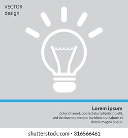 light sign ideas (lightbulb), web icon. vector design