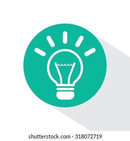 light sign ideas (lightbulb), web icon. vector design