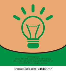 light sign ideas (lightbulb), web icon. vector design