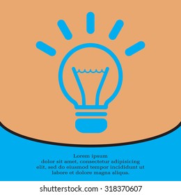 light sign ideas (lightbulb), web icon. vector design