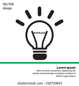 light sign ideas (lightbulb), web icon. vector design