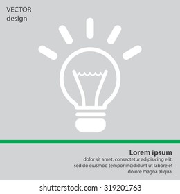 light sign ideas (lightbulb), web icon. vector design