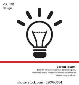 light sign ideas (lightbulb), web icon. vector design