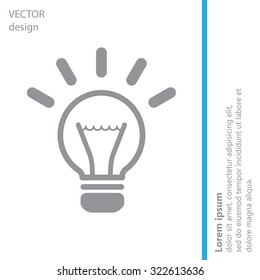 light sign ideas (lightbulb), web icon. vector design