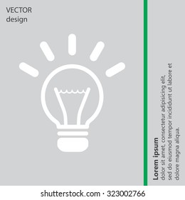 light sign ideas (lightbulb), web icon. vector design