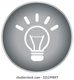 light sign ideas (lightbulb), web icon. vector design