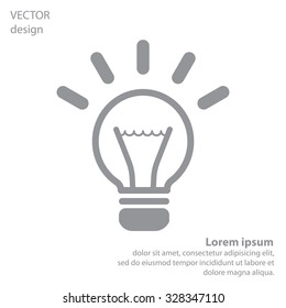 light sign ideas (lightbulb), web icon. vector design