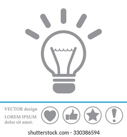 light sign ideas (lightbulb), web icon. vector design