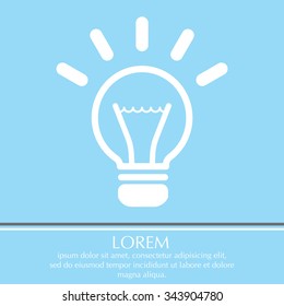 light sign ideas (lightbulb), web icon. vector design