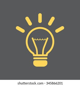 light sign ideas (lightbulb), web icon. vector design
