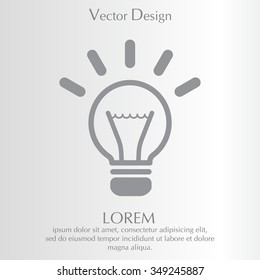 light sign ideas (lightbulb), web icon. vector design