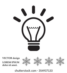 light sign ideas (lightbulb), web icon. vector design