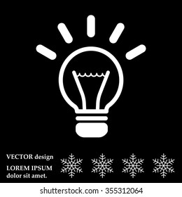 light sign ideas (lightbulb), web icon. vector design