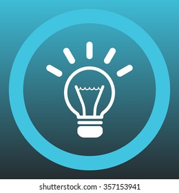 light sign ideas (lightbulb), web icon. vector design