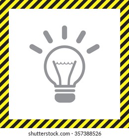 light sign ideas (lightbulb), web icon. vector design