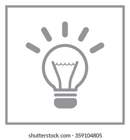 light sign ideas (lightbulb), web icon. vector design