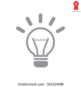 light sign ideas (lightbulb), web icon. vector design