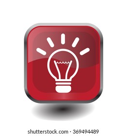 light sign ideas (lightbulb), web icon. vector design