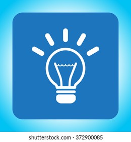 light sign ideas (lightbulb), web icon. vector design