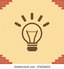 light sign ideas (lightbulb), web icon. vector design