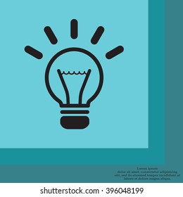 light sign ideas (lightbulb), web icon. vector design