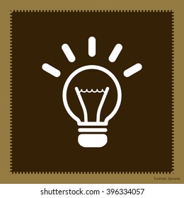 light sign ideas (lightbulb), web icon. vector design
