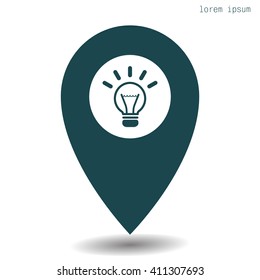 light sign ideas (lightbulb), web icon. vector design