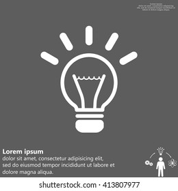 light sign ideas (lightbulb), web icon. vector design