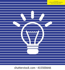 light sign ideas (lightbulb), web icon. vector design