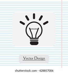 light sign ideas (lightbulb), web icon. vector design