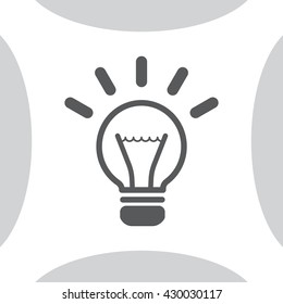light sign ideas (lightbulb), web icon. vector design