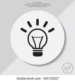 light sign ideas (lightbulb), web icon. vector design