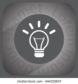 light sign ideas (lightbulb), web icon. vector design