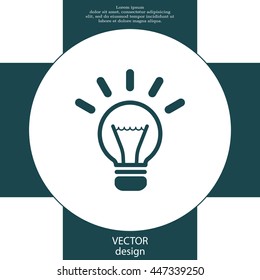 light sign ideas (lightbulb), web icon. vector design