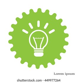 light sign ideas (lightbulb), web icon. vector design