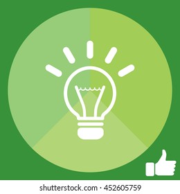 light sign ideas (lightbulb), web icon. vector design