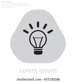 light sign ideas (lightbulb), web icon. vector design