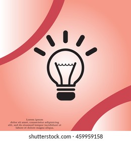 light sign ideas (lightbulb), web icon. vector design