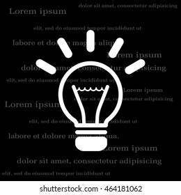 light sign ideas (lightbulb), web icon. vector design