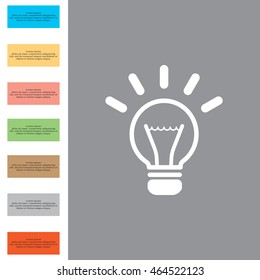 light sign ideas (lightbulb), web icon. vector design