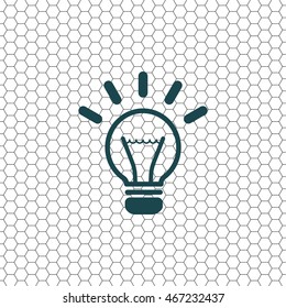 light sign ideas (lightbulb), web icon. vector design