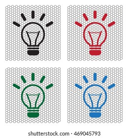 light sign ideas (lightbulb), web icon. vector design