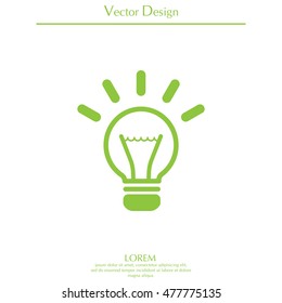 light sign ideas (lightbulb), web icon. vector design