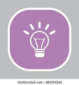 light sign ideas (lightbulb), web icon. vector design