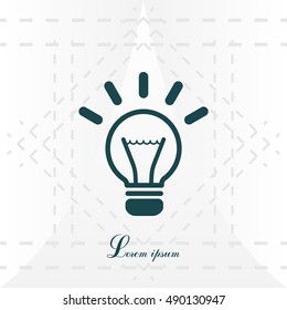 light sign ideas (lightbulb), web icon. vector design