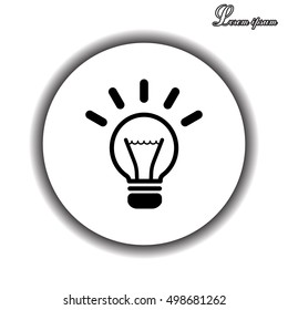 light sign ideas (lightbulb), web icon. vector design