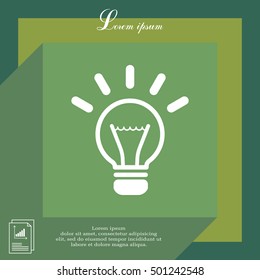 light sign ideas (lightbulb), web icon. vector design