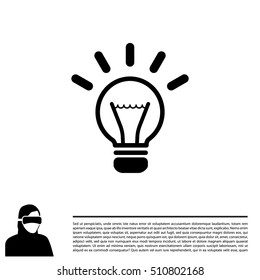 light sign ideas (lightbulb), web icon. vector design