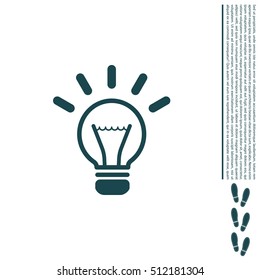 light sign ideas (lightbulb), web icon. vector design