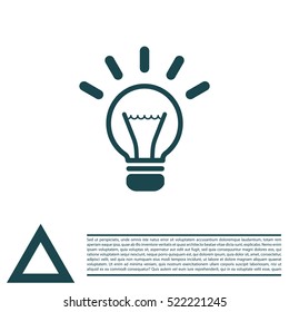 light sign ideas (lightbulb), web icon. vector design